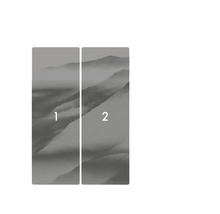 Zweiteiliges Wandbild mit Bergmotiv