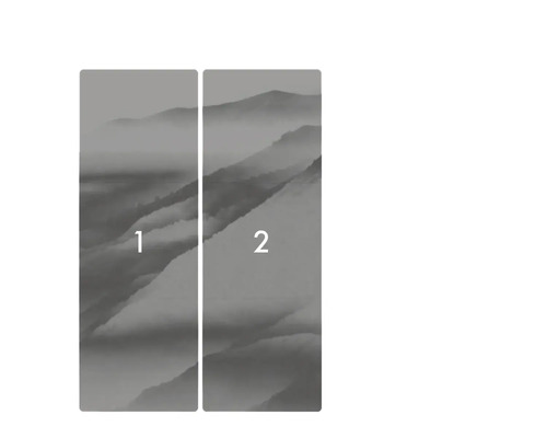 Zweiteiliges Wandbild mit Bergmotiv