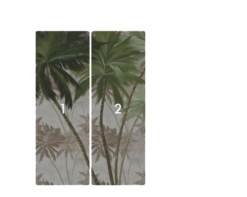 Zweiteilige Fototapete mit Palmenmotiv