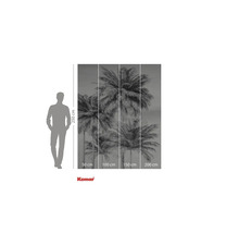 Fototapete mit Palmenmotiv und Maßangaben