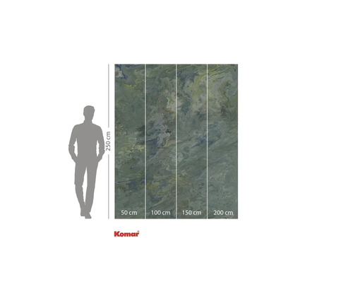 Komar Fototapete mit abstraktem Muster und Größenangaben