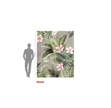 Fototapete mit tropischen Pflanzen und Blüten, Abmessungen 250 mal 200 cm