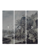 Dreiteilige Fototapete mit Landschaftsmotiv