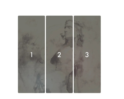 Dreiteiliges Wandbild mit einer Frau