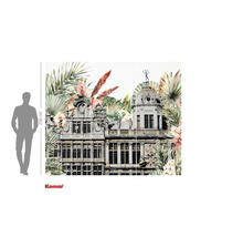 Fototapete mit Gebäude und Pflanzenmotiven