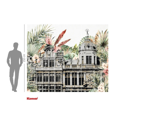 Fototapete mit Gebäude und Pflanzenmotiven