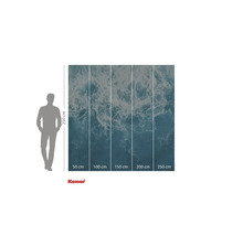 Fototapete mit Wellenmuster und Größenangaben