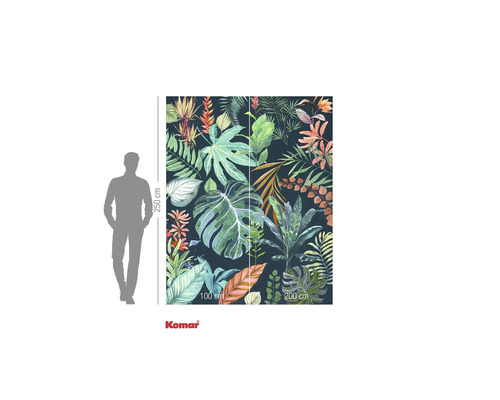 Fototapete mit Pflanzenmotiven und Größenangaben