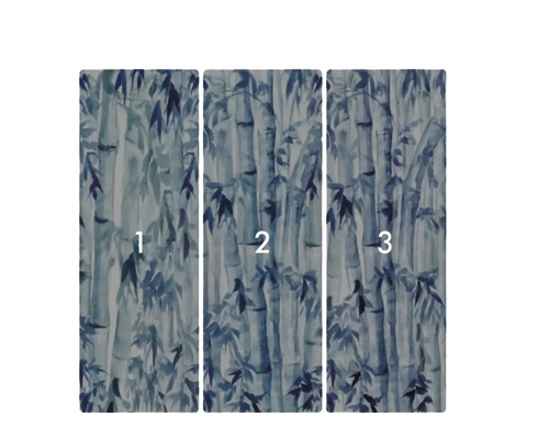 Dreiteilige Fototapete mit Bambusmuster