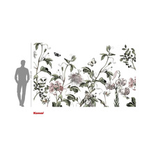 Fototapete mit floralem Design und Schmetterlingen für die Wandgestaltung