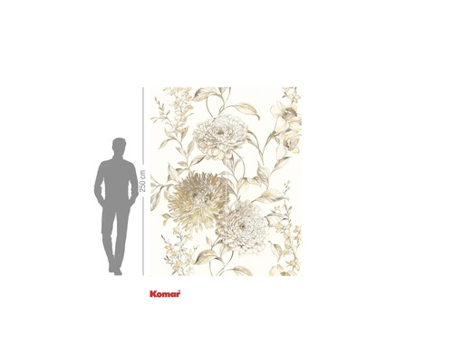 Fototapete mit Blumenmuster und 250 Zentimeter Höhe