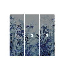 Tapete mit Pflanzenmotiv, bestehend aus drei Bahnen