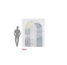 Komar Logo. Vliestapete mit abstraktem Arched Design, Höhe 250 cm, Breite 300 cm.