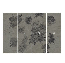 Vierteilige Fototapete mit Blumenmuster