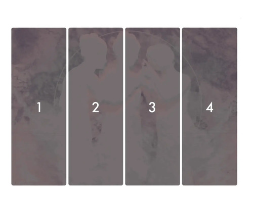 Vierteiliges Wandbild mit Paar-Motiv