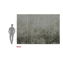 Fototapete mit Dschungelmotiv und Größenangabe