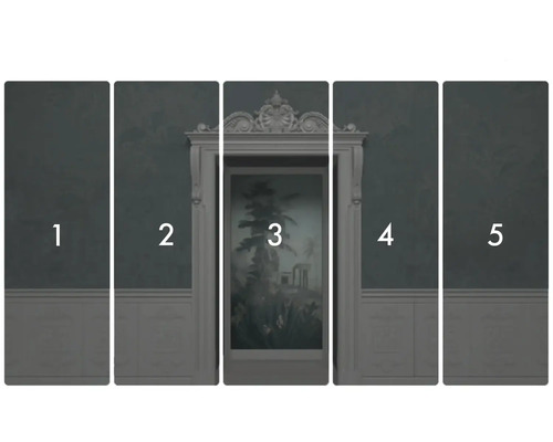 Mehrteiliges Wandbild mit klassischem Motiv für die Inneneinrichtung