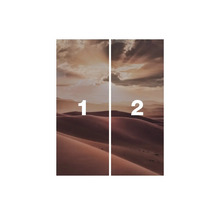 Wandbild mit Wüstenmotiv, bestehend aus zwei Teilen