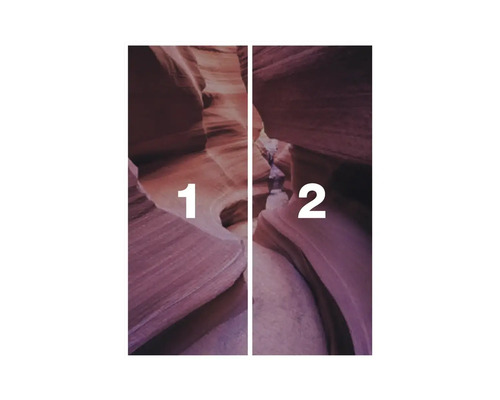 Türposter mit Felsformation Motiv, zweiteilig