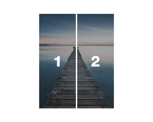 Fototapete mit Seebrückenmotiv, bestehend aus zwei Teilen