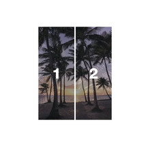 Zweiteiliges Palmenmotiv für Türen