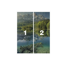 Doppelte Fototapete mit Bergsee-Motiv