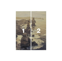 Zweiteiliges Wandbild mit Felsenküste