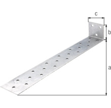 Winkelverbinder aus Metall mit Löchern für Schrauben