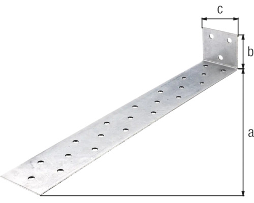 Winkelverbinder aus Metall mit Löchern für Schrauben