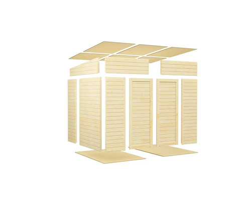 Bausatz für Gartenhaus aus Holz mit Dach, Wänden und Boden