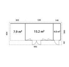 Grundriss mit Flächenangaben