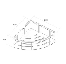 Eckregal mit den Maßen 21 x 21 x 8 cm