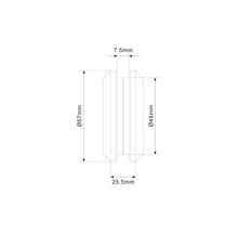 Technische Zeichnung einer Dichtung mit Maßangaben
