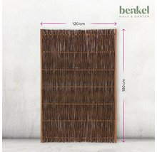 Benkel Logo Sichtschutzzaun aus Weide, 120 cm breit und 180 cm hoch