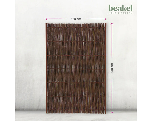 Sichtschutzzaun aus Weide, 120 cm breit und 180 cm hoch