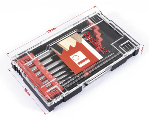 Pattfield Holzbohrer Set mit verschiedenen Größen in Kunststoffbox