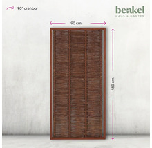 Holzsichtschutz, drehbar um 90 Grad, 90 x 180 cm