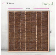 Quadratischer Sichtschutz aus Weide mit Holzrahmen, 180 cm x 180 cm, drehbar, Benkel Logo