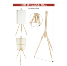 Feldstaffelei aus Holz, maximale Höhe 180 cm