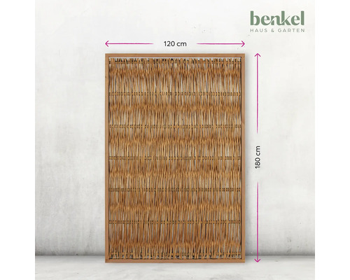 Sichtschutzelement aus Weide mit den Maßen 120 cm mal 180 cm
