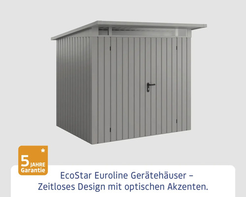 Metall Gerätehaus mit Tür und Dach