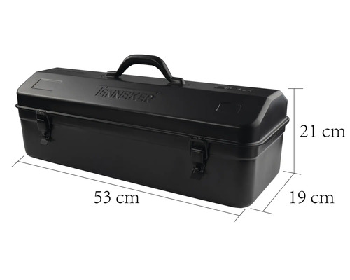 Werkzeugkasten aus Metall mit den Maßen 53 cm x 21 cm x 19 cm