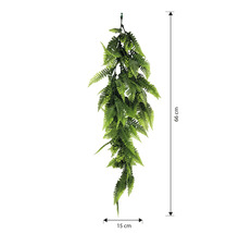 Künstlicher Farnhänger, 66 cm lang und 15 cm breit, zur Dekoration