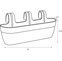 Balkonkasten mit Maßen