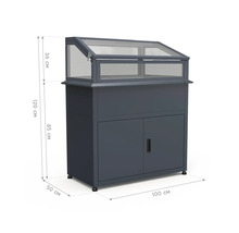 Frühbeet mit Schrank und Abmessungen.