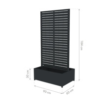 Blumenkasten mit Sichtschutzwand, 90 x 60 x 184 cm