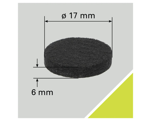 Schleifvlies Scheibe, Durchmesser 17 mm, Dicke 6 mm