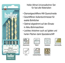 Heller Allmat Universalbohrer Set für verschiedene Materialien