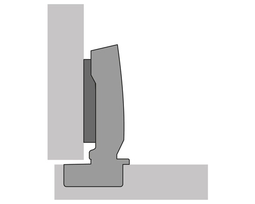 Darstellung eines Möbelscharniers an einer Tür