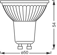 Abbildung der Maße einer Lampe